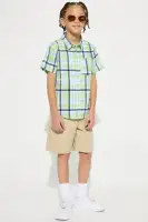 Mini Frankie Plaid Woven Short Set