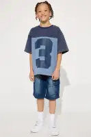 Mini Oliver Cargo Denim Shorts