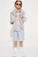 Mini Subtle Stripe Short(Grey/combo,4/5)