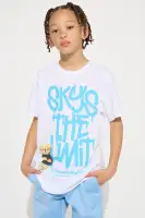 Mini Sky's The Limit Short Sleeve Tee And Twill Jogger Pant Set(Blue/combo,8)
