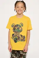 Mini Beary Be Ready Short Sleeve Tee And Twill Pant Set(Camouflage,8)