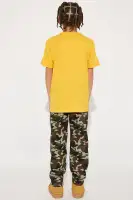 Mini Beary Be Ready Short Sleeve Tee And Twill Pant Set(Camouflage,8)