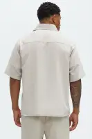 Saints And Sinners Full Button Shirt(Tan,S)