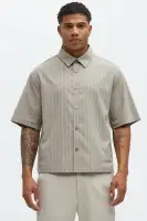 Cropped Elmer Striped Button Up Shirt