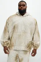 Byron Striped Vintage Pullover Jacket(Cream/combo,S)