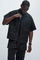 Curtis Contrast Stitch Boxy Shirt