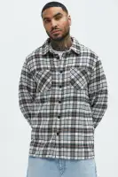 Gas Plaid Classic Flannel(Grey/combo,S)