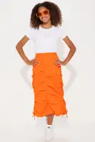 Mini Nylon Cargo Maxi Skirt