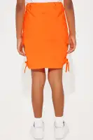 Mini Nylon Mini Cargo Skirt(Orange,4)