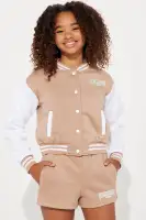 Mini Go All Out Fleece Short Set(Taupe,7/8)