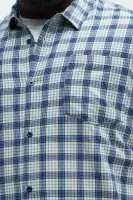 E-Z Plaid Long Sleeve Button Up(Blue/combo,S)