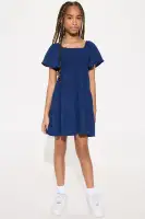 Mini Nicole Smocked Dress(Navy,4/5)