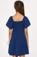 Mini Nicole Smocked Dress(Navy,4/5)