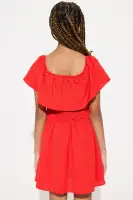 Mini Stella Smocked Dress(Red,4/5)