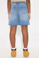 Mini Found A Way Ripped Denim Shorts(Medium Wash,4)