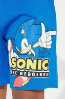 Mini Sonic Embroidered Short Set(Royal,4/5)