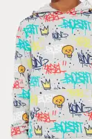 Mini Andrew Hooded Graffiti Short Set(Multi Color,4/5)
