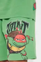 Mini TMNT Embroidered Short Set(Green,4/5)