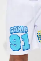 Mini Sonic Basketball Jersey Short Set(White,4/5)