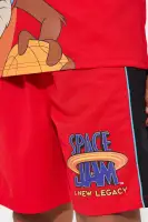 Mini Taz Basketball Jersey Short Set(Red/Black,4/5)