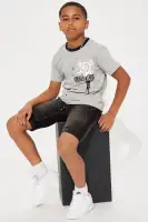 Mini Rough Around The Edges Denim Shorts(Black,4)