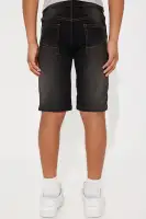Mini Rough Around The Edges Denim Shorts(Black,4)