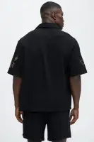 Berries And Bloom Embroidered Shirt(Black,S)