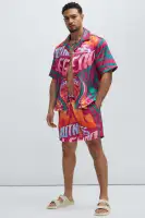 Eyes On Medusa Shirt(Fuchsia/combo,S)