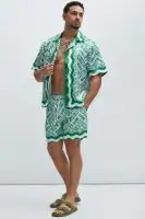 Emperor Shirt(Green/combo,S)