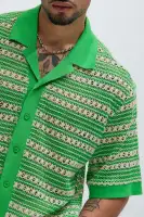 Mario Textured Shirt(Green/combo,S)