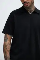 Cairo Textured Polo(Black,S)