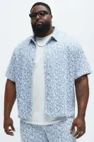 Jacquard Foliage Short Sleeve Shirt