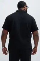 Cairo Textured Polo(Black,S)