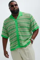 Mario Textured Shirt(Green/combo,S)