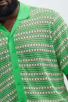 Mario Textured Shirt(Green/combo,S)