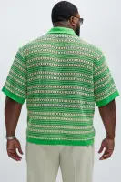 Mario Textured Shirt(Green/combo,S)
