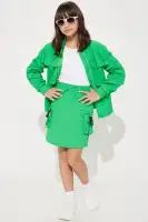 Mini Still Got It Nylon Mini Cargo Skirt(Kelly Green,4)