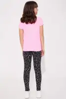 Mini Smile At Me Sequins Legging Set(Black/Pink,4/5)