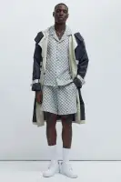 Crinkled Checkers Shirt(Grey,S)