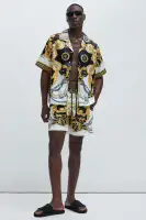 Calabria Baroque Shirt(Black/combo,S)