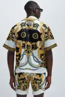 Calabria Baroque Shirt(Black/combo,S)