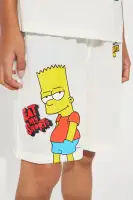 Mini Bart Simpson Basketball Jersey Short Set(Ivory,4/5)