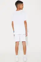 Mini Sonic Oversized Tee Short Set(White,4/5)