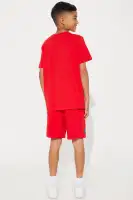 Mini Looney Tunes Oversized Tee Short Set(Red,4/5)