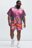 Eyes On Medusa Shirt(Fuchsia/combo,S)