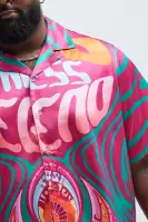 Eyes On Medusa Shirt(Fuchsia/combo,S)