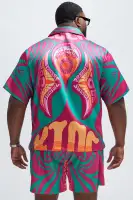 Eyes On Medusa Shirt(Fuchsia/combo,S)