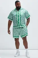 Emperor Shirt(Green/combo,S)