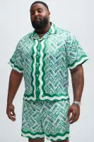 Emperor Shirt(Green/combo,S)