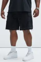 Barker Relaxed Denim Shorts(Black,30)
